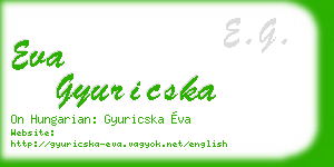 eva gyuricska business card