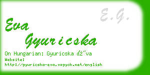 eva gyuricska business card